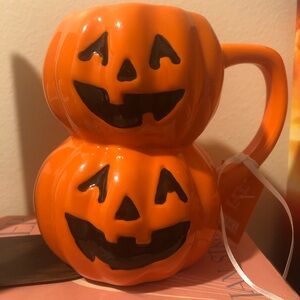Lang stacked double pumpkin mug